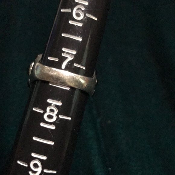 Onyx and sterling silver ring size 7 1/4 - Picture 6 of 7